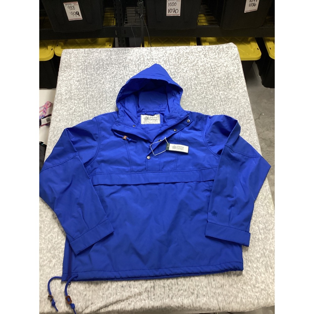 Alpine Design Mens AD 1962 Anorak Jacket‎ Blue Infusion ADM24709 Large NWT